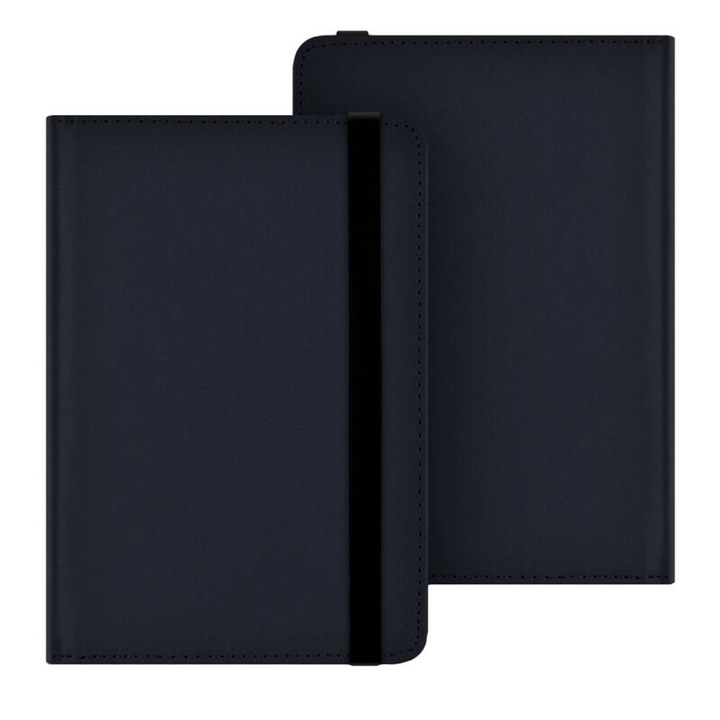 Husa pentru Kindle 10/11 si Paperwhite 1/2/3/4 6 inch, ecologic, albastru inchis, cu suport integrat, 6''