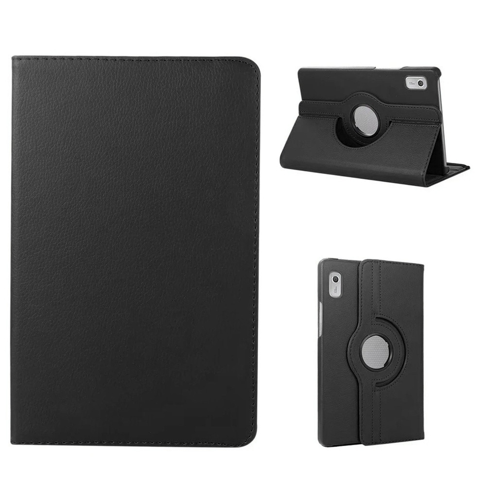 Etui obrotowe pentru tableta Lenovo Tab M9 2023 TB310, negru, cu functie de suport, 9"
