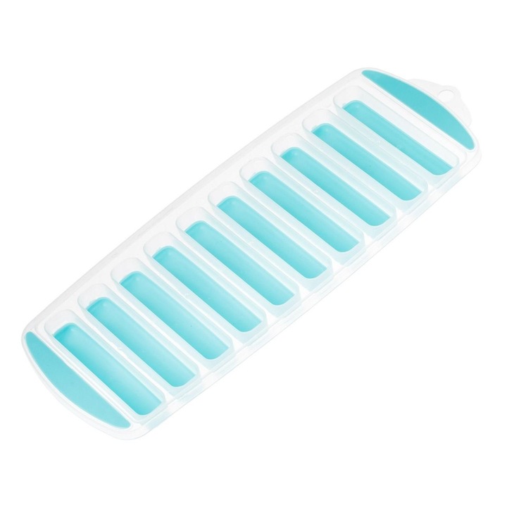 Форма сладолед, Пръчици, Със силиконова основа, синя, 29x11 см, 10 бр