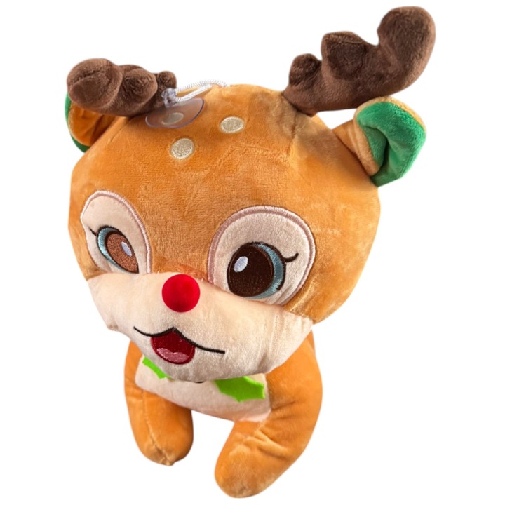 Jucarie 2 in 1 Capsuna de Craciun cu Ren in interior, din plus