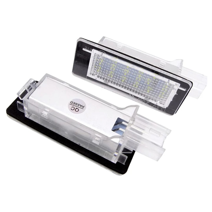 AutoREY® Premium LED комплект лампи за регистрационен номер, предназначени за Dacia Duster Logan MCV Lodgy, Renault Fluence Laguna Espace Scenic, Canbus, без грешка за изгоряла крушка