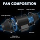 Ventilator evacuare aer 100 mm smart, WiFi, control aplicatie, material ABS, 363 m³/h, 3000 rpm, ‎27 dB, cu control al temperaturii si umiditatii, pentru instalatii de interior si agricultura verticala, uscare comerciala si filtrare a aerului