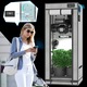 Ventilator evacuare aer 100 mm smart, WiFi, control aplicatie, material ABS, 363 m³/h, 3000 rpm, ‎27 dB, cu control al temperaturii si umiditatii, pentru instalatii de interior si agricultura verticala, uscare comerciala si filtrare a aerului