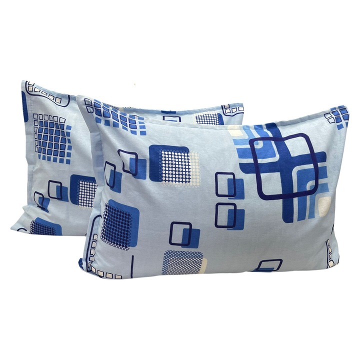Set doua huse de perna, culoare bleu/albastru, din colectia "Zale by Liz Line", 50X70cm din bumbac - SP50/70294