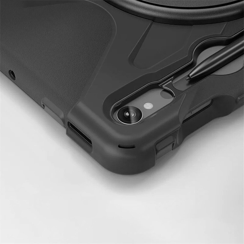 Etui pancerne pentru tableta, cu suport rotativ 360°, negru, pentru Samsung Galaxy Tab S9/S9 FE, 10,9"