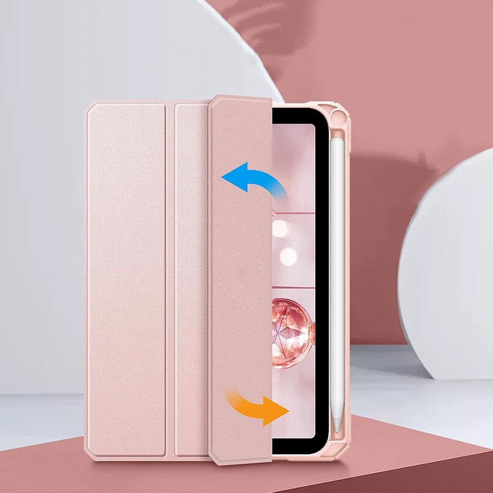 Etui Hard Crystal pentru iPad Air 11 Gen. 6, negru, cu functie de suport, protectie 360