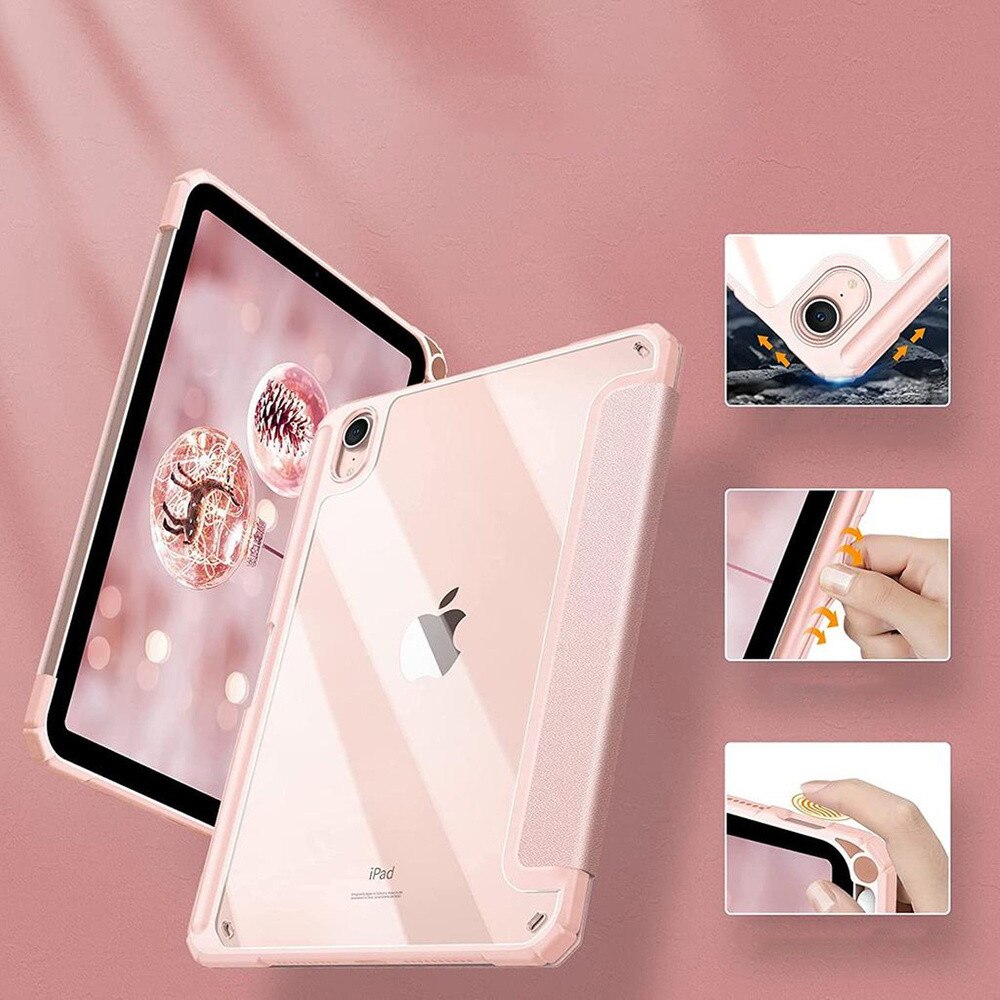 Etui Hard Crystal pentru iPad Air 11 Gen. 6, negru, cu functie de suport, protectie 360