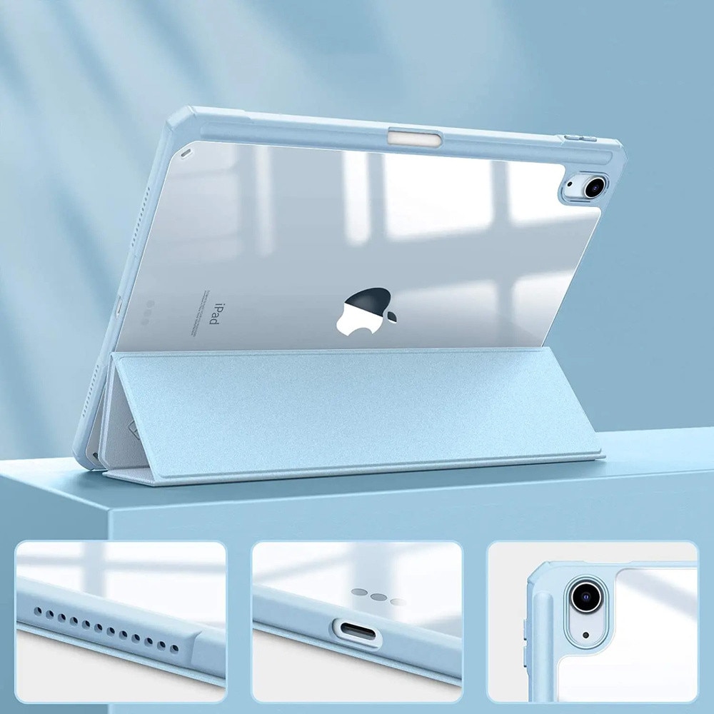 Etui Hard Crystal pentru iPad Air 11 Gen. 6, negru, cu functie de suport, protectie 360