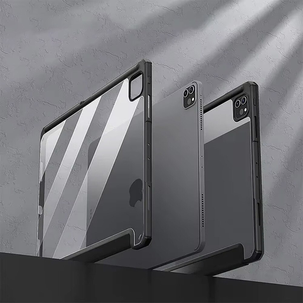 Husa Hard Crystal pentru iPad Pro 11 Gen. 5, neagră, suport, protecție 360