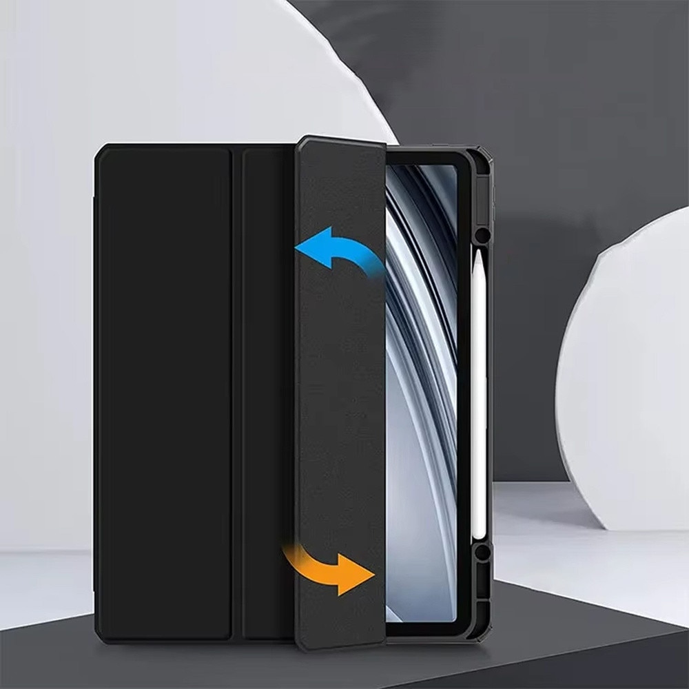 Husa Hard Crystal pentru iPad Pro 11 Gen. 5, neagră, suport, protecție 360