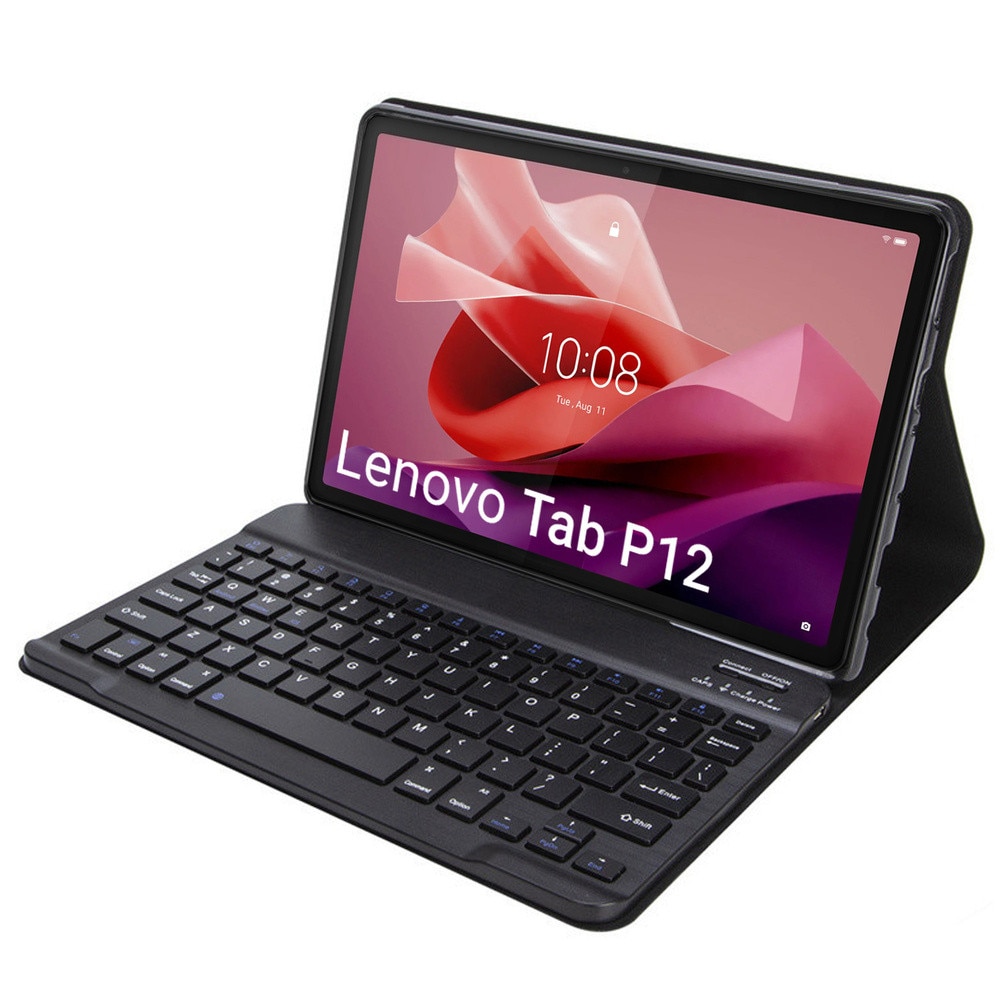 Husa cu tastatura Bluetooth, pentru Lenovo Tab P12 TB-370, negru
