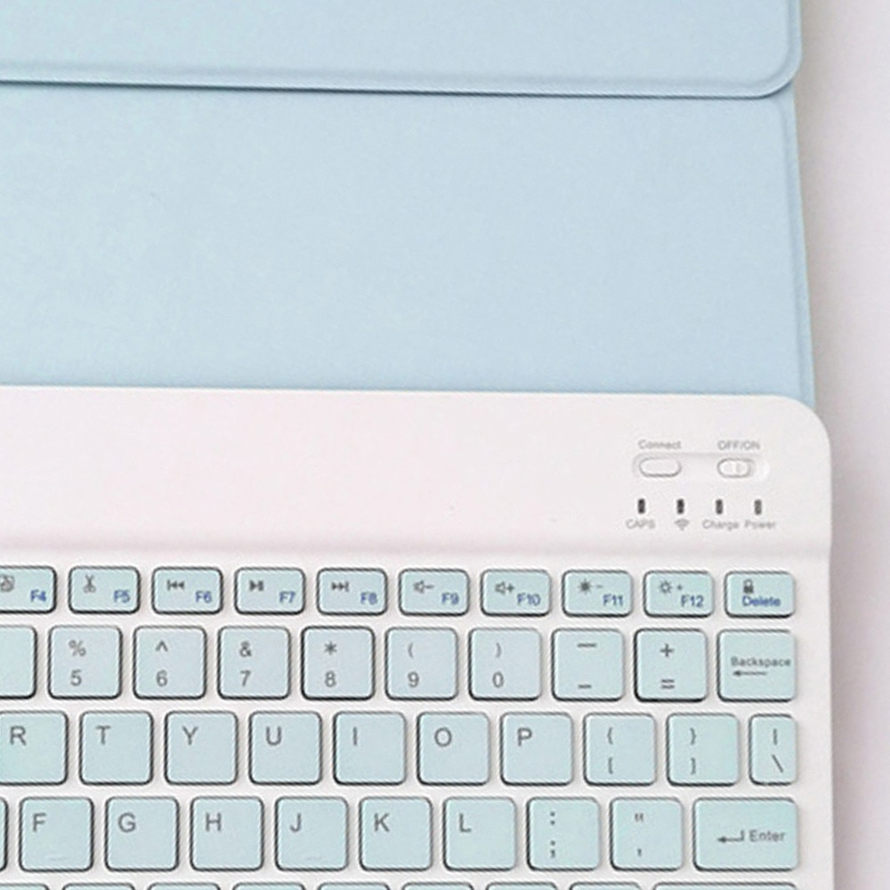 Husa tableta cu tastatura Bluetooth, Compatibil cu Lenovo Tab P12 TB-370, Albastru deschis