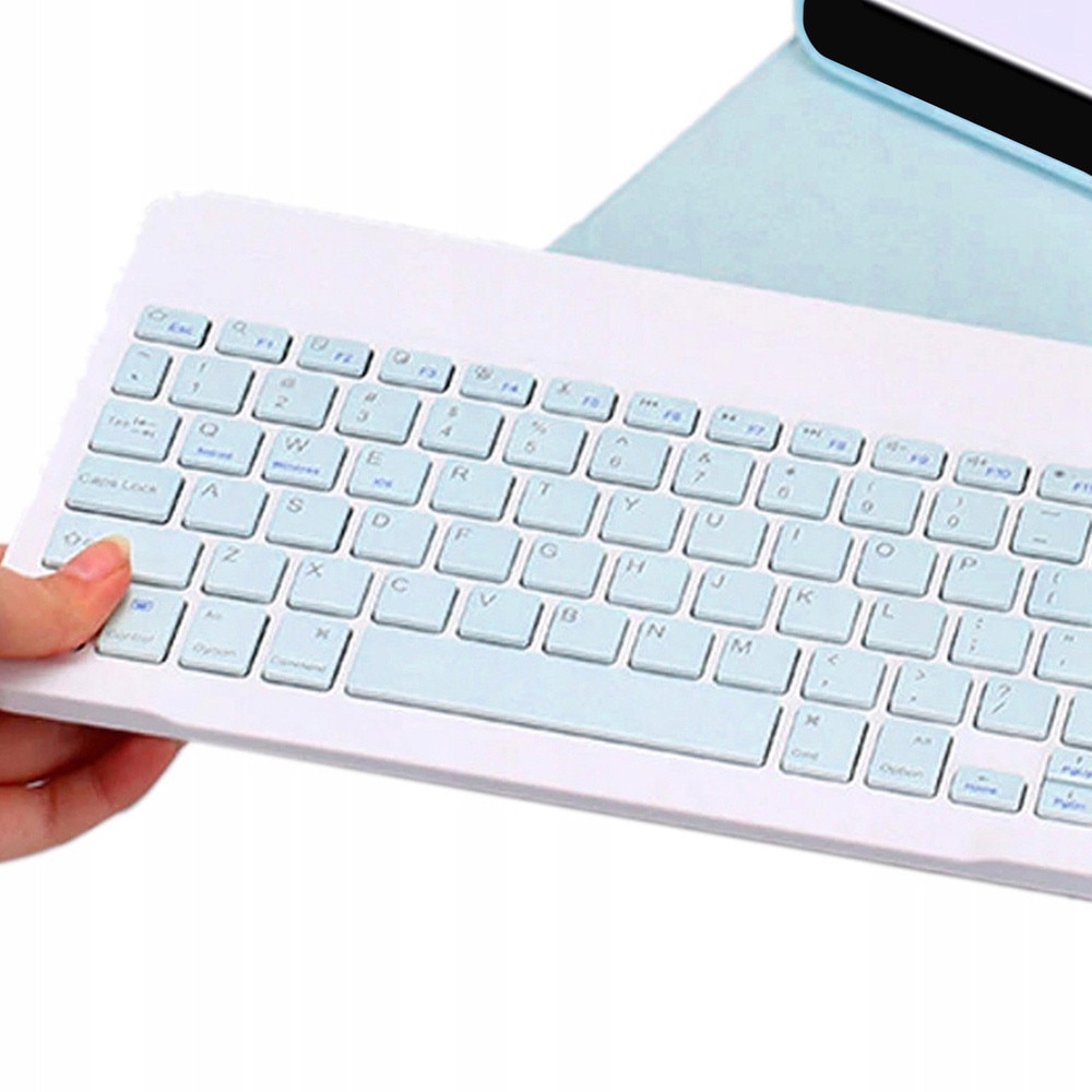 Husa tableta cu tastatura Bluetooth, Compatibil cu Lenovo Tab P12 TB-370, Albastru deschis