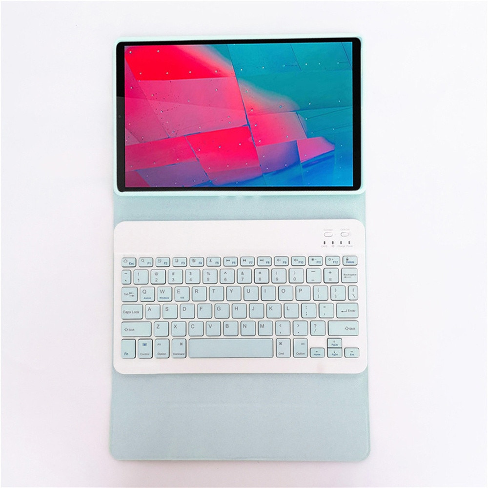 Husa tableta cu tastatura Bluetooth, Compatibil cu Lenovo Tab P12 TB-370, Albastru deschis