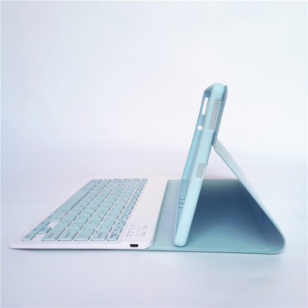 Husa tableta cu tastatura Bluetooth, Compatibil cu Lenovo Tab P12 TB-370, Albastru deschis