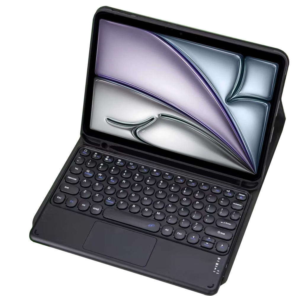 Husa cu tastatura Bluetooth si touchpad, pentru iPad Air 13 Gen 6, negru, 13"