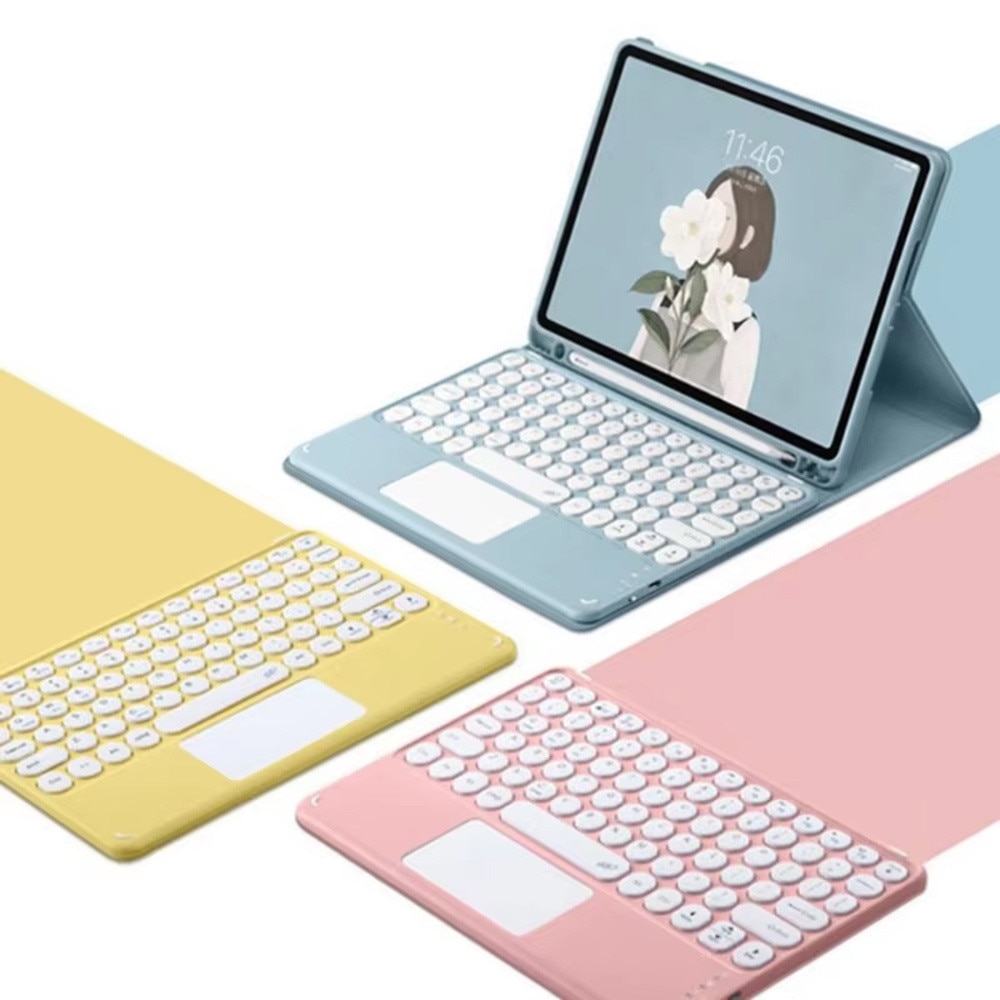 Husa cu tastatura Bluetooth si touchpad, pentru iPad Pro 11 Gen 5, albastru, 13"
