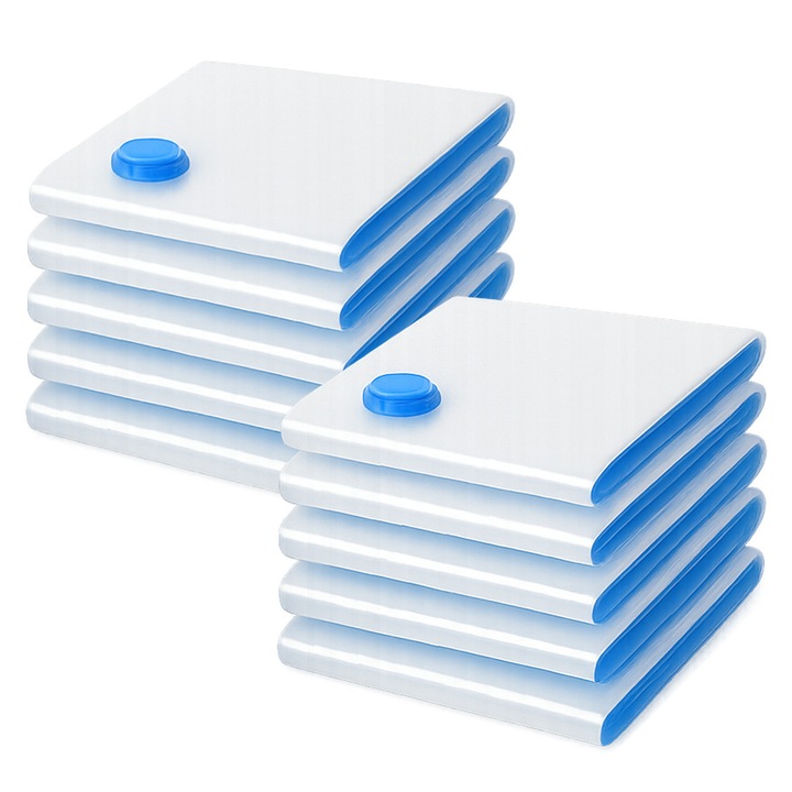 Комплект от 10 вакуумни торби за дрехи, спално бельо, 40 X 60 см