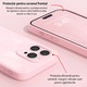 Husa de Protectie Pentru iPhone 14 ProMax MagSafe, Culoare Roz, lucios cu efect 3D tip Pana, design elegant si protectie completa inclusiv Lentile impotriva socurilor si zgarieturilor