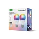 Set 2 becuri Smart LED RGBCW Matter Wi-Fi A19, lumina alba/colorata, E27, 8.5W, Peste 16M culori, control vocal, WiFi