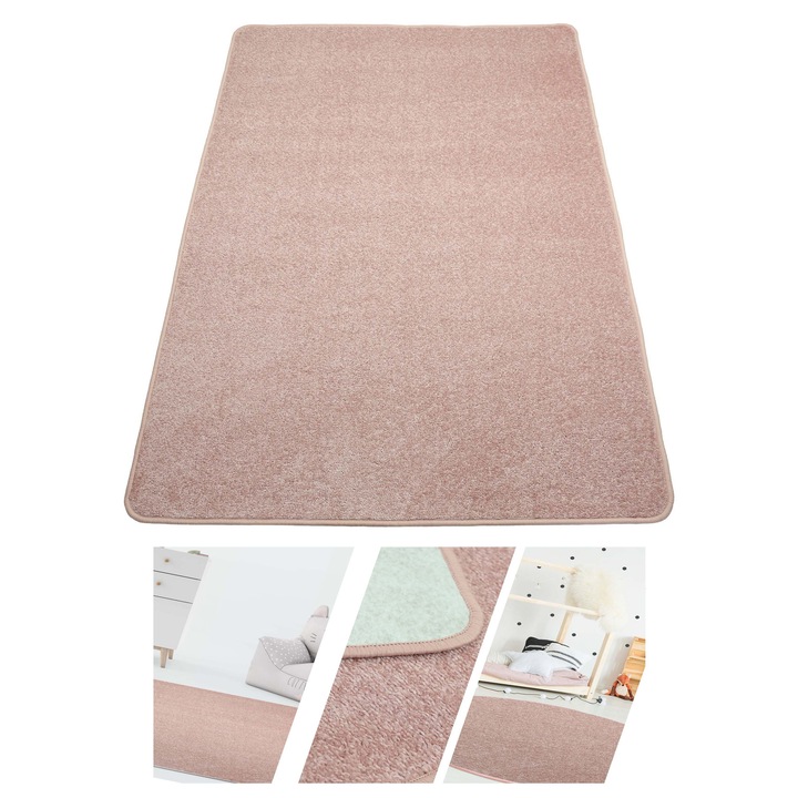 Килим, Elsimone, Материал: Полипропилен, Устойчивост на деформация, Класическа елегантност, Мека структура, Черен, 100 x 200 см