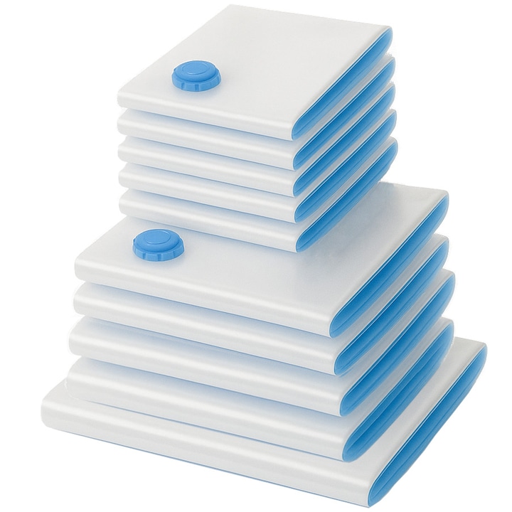 Set 12 saci de vid pentru imbracaminte, lenjerie de pat, 4 dimensiuni