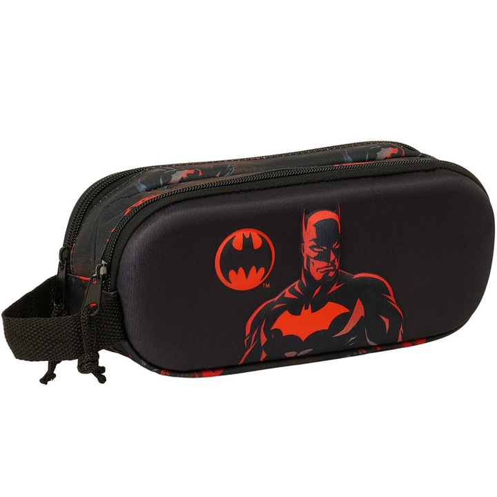 Penar 3D Batman cu 2 compartimente, 21x8x6 cm