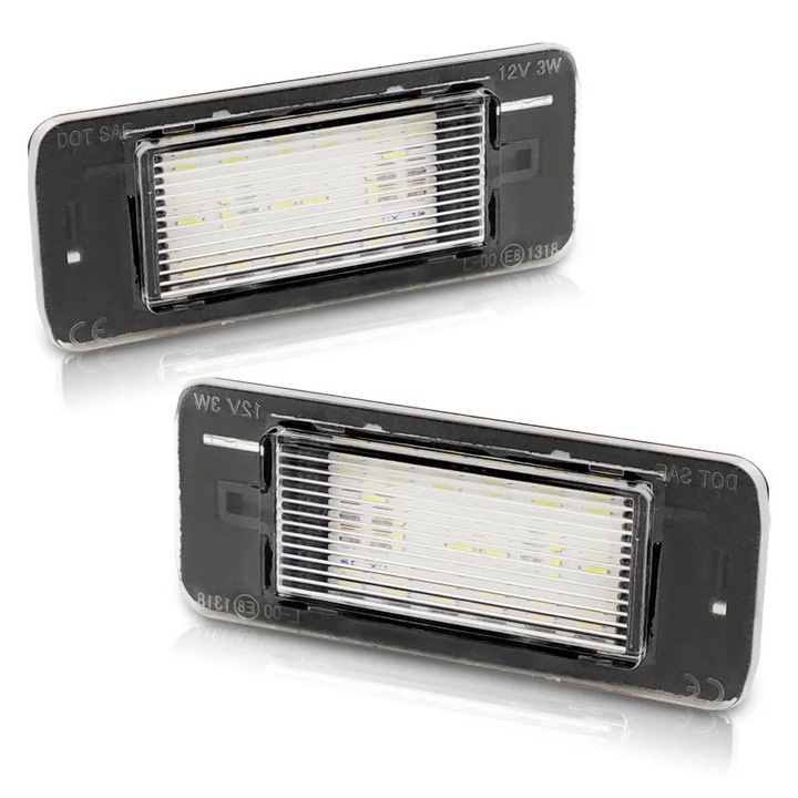 Set 2x Lampi LED Numar Inmatriculare CANbus 18SMD – Compatibil Opel Astra J (2010–2016) / Zafira Tourer C (2011–2019)