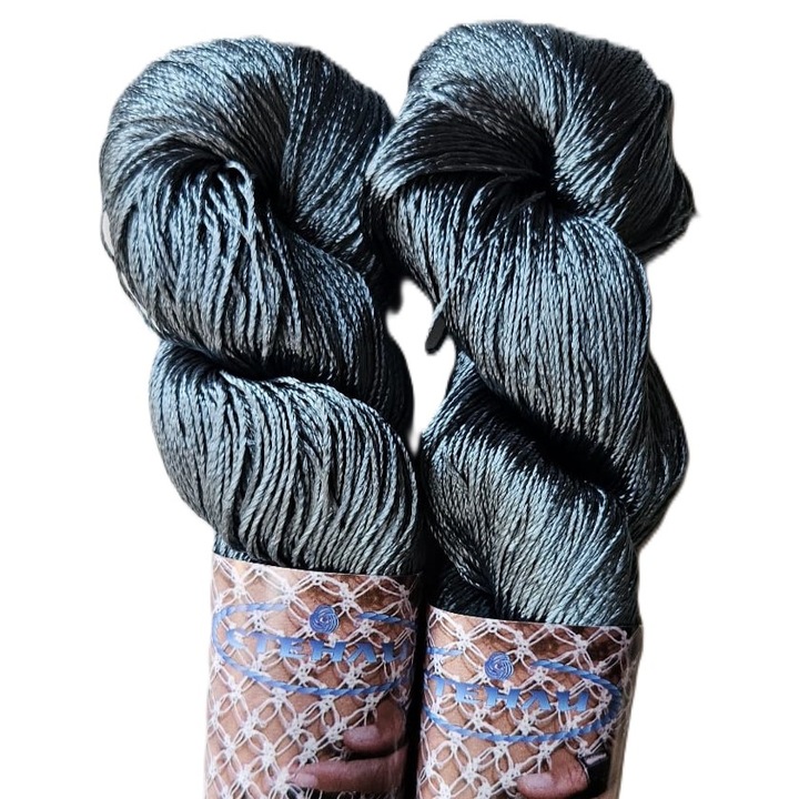 Set 2 buc fir textil Stenli Ajur albastru petrol - cod 526, 100g/500m