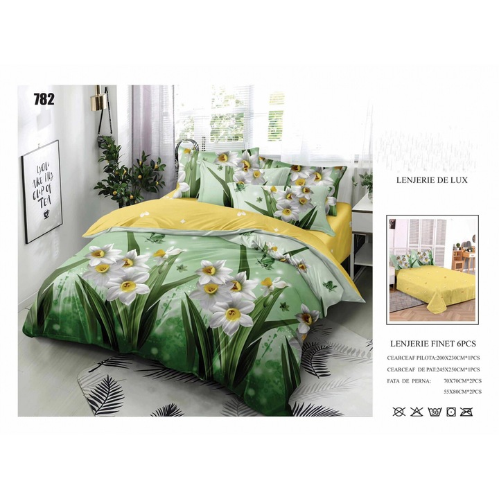 Lenjerii De Pat Din Finet 6 Piese - Narcise