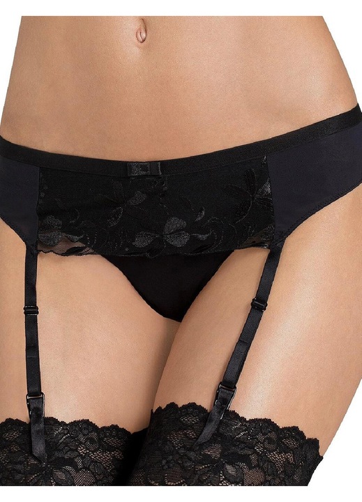 Колан за жартиери Triumph, дантелен Spotlight S, Черен