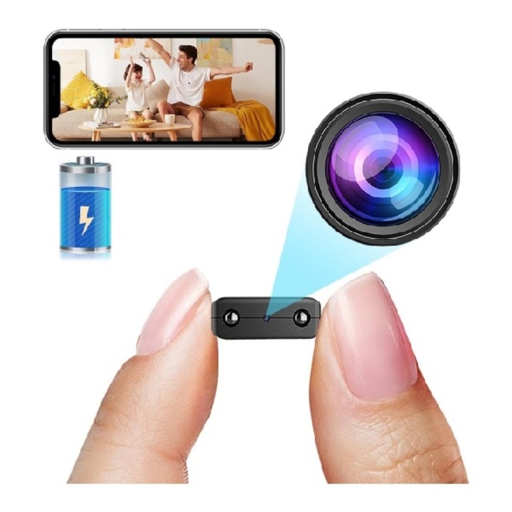 Камера HD1080P, най-малката WiFi камера, HD1080P безжично дистанционно управление, безжична преносима IP камера, детектор на животни, бебефон с нощно виждане, детектор на движение, съхранение в облак