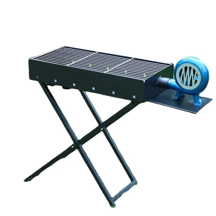 Gratar BBQ Portabil 60×30 cm cu Suflanta