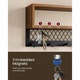 Set bancheta cu pantofar si cuier de perete, Vasagle, 73x30x45 cm/75.1x12.5x22 cm, PAL/otel, maro rustic