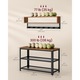 Set bancheta cu pantofar si cuier de perete, Vasagle, 73x30x45 cm/75.1x12.5x22 cm, PAL/otel, maro rustic