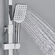 Coloana de Dus BisDesign®, Termostat Temperatura Apa, Reglabila pe Inaltime, Display LCD, Cos Organizator, Culoare Crom, Palarie Dus 30 cm cu Efect Ploaie, 4 Functii de Curgere