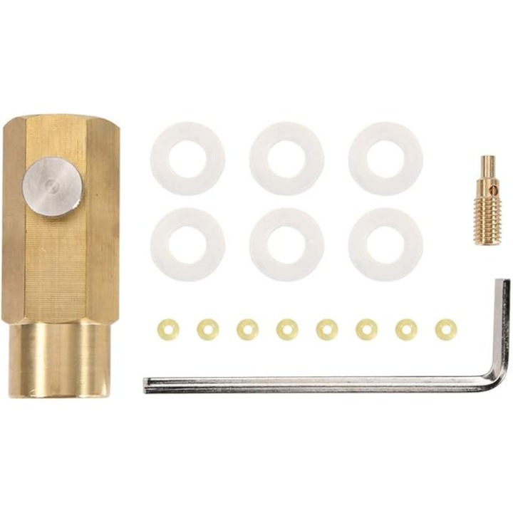 Nikou CO2 utántöltő adapter, W21.8-14 szeleppel kompatibilis, arany színű