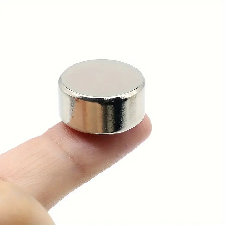 Magnet puternic Neodim 20x10 mm, argintiu