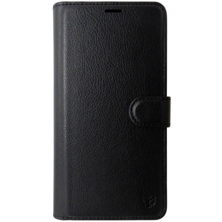 Husa tip carte cu stand Techsuit, aspect piele neagra, pentru Xiaomi Redmi Note 14 Pro 5G, 14 Pro+ 5G, Poco X7