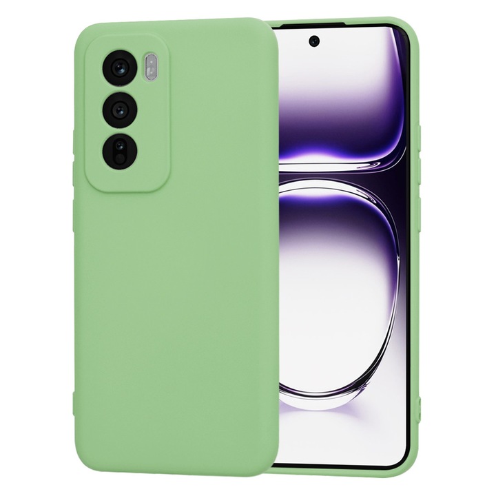 Husa Cu Grad Ridicat de Protectie pentru Oppo Reno12, D18, Panza, Mint Green Forest