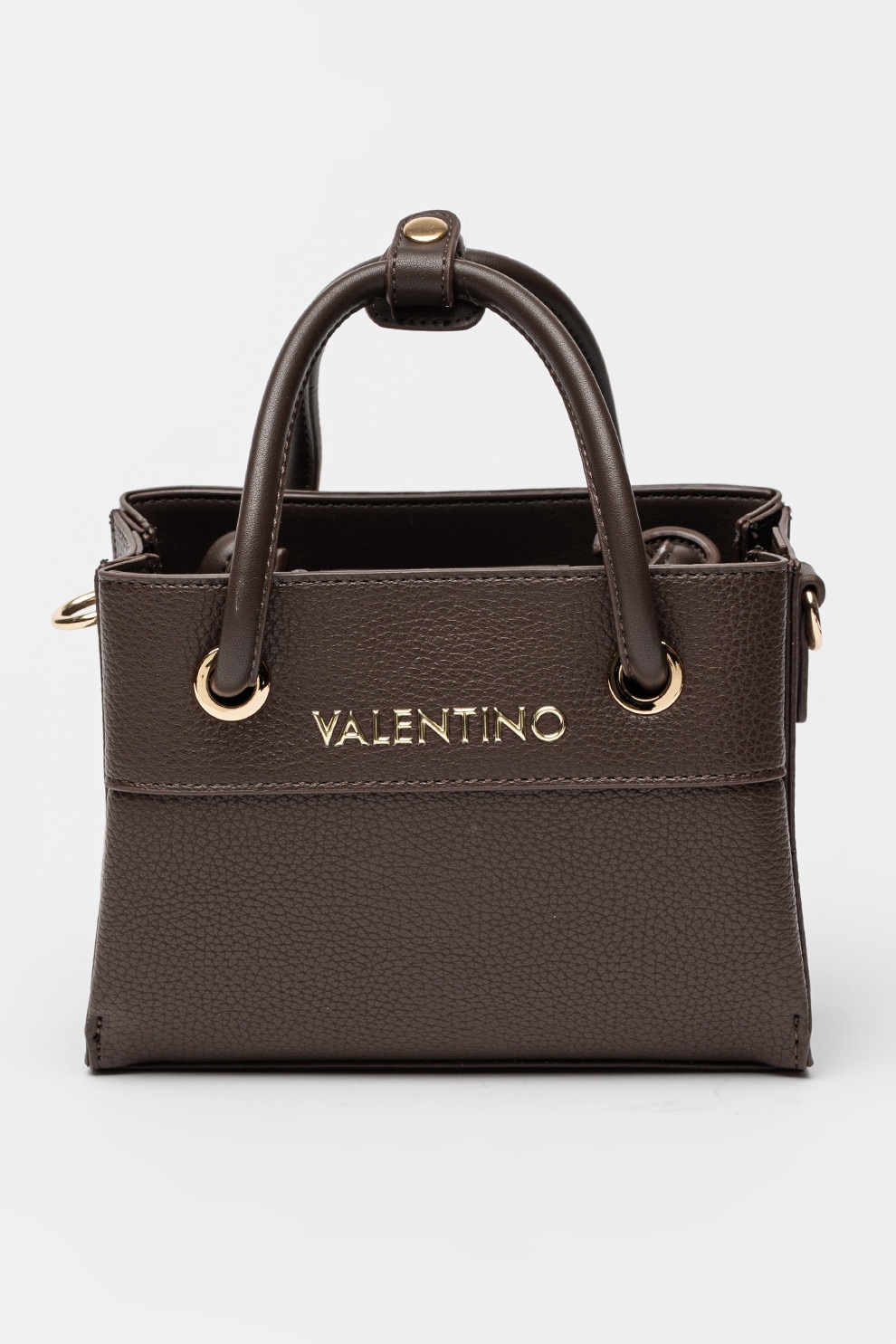 Valentino Bags, Geanta de piele ecologica cu maner Alexia, Maro