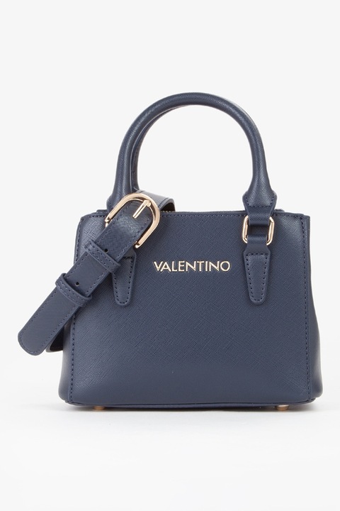 Valentino Bags, Чанта през рамо Zero Mini от еко кожа, Тъмносин