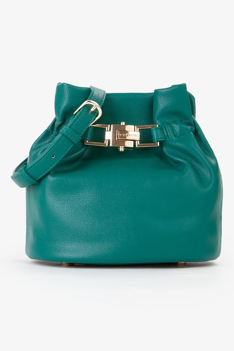 Valentino Bags, Geanta crossbody de piele ecologica Fedora Re, Verde persan