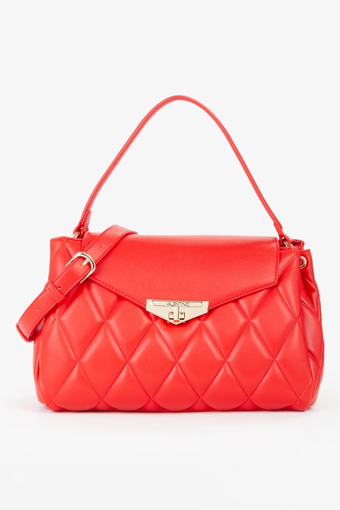 Valentino Bags, Geanta de piele ecologica matlasata cu maner, Coral