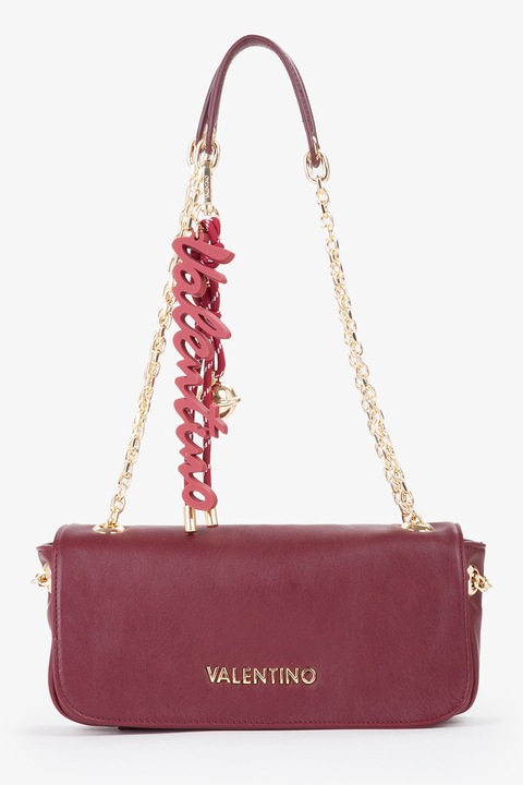 Valentino Bags, Чанта през рамо с отделящо се лого, Бордо