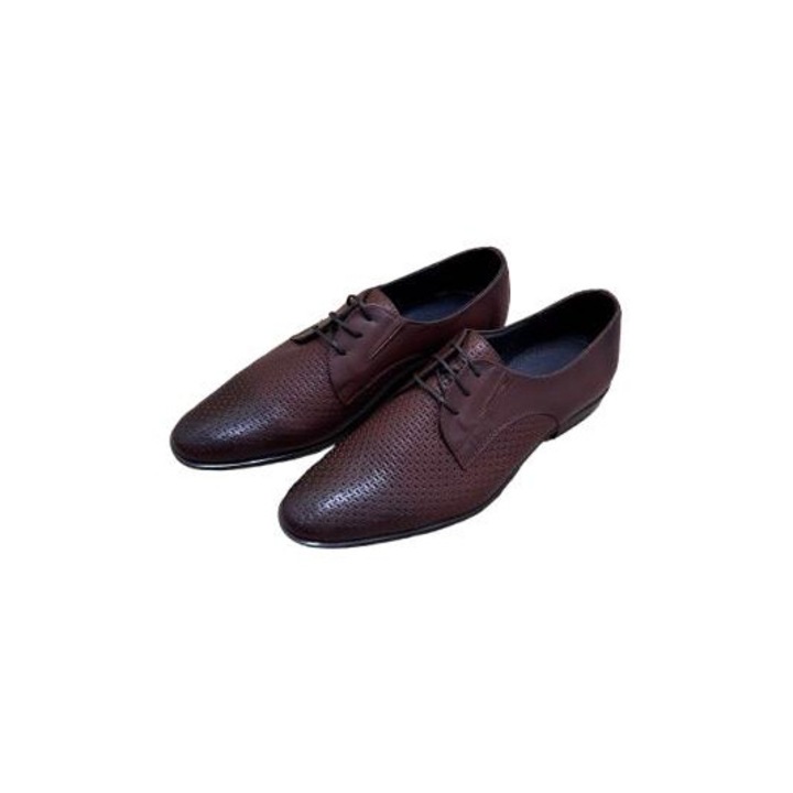 Pantofi eleganti pentru barbati, Piele naturala, Maro, Marimea 41