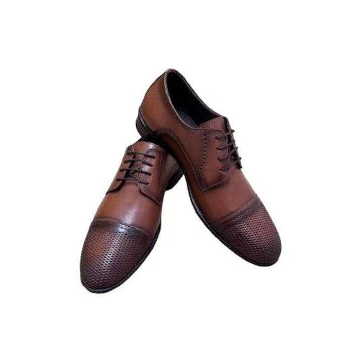 Pantofi eleganti pentru barbati, Piele naturala-1566, Maro