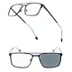 Ochelari de citit fotochromici cu filtru UV400 si antireflex +2.50, set STYLION, negru, dimensiuni 13.5x4.1cm