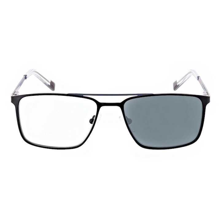 Ochelari de citit fotochromici cu filtru UV400 si antireflex, STYLION, +2.75, negru, set complet