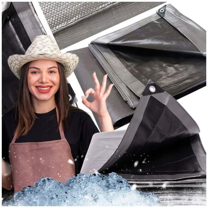 Panza Impermeabila, Ekspand, Material: Polietilen, Gramaj: 260 G/m2, Filtru Uv: Da, Pentru protectia plantelor, in sere, Rezistenta: Pana La 1600 N, 8 x 10 m, Argintie